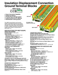 Thumbnail of document Data Sheet - XBQU15PE Insulation Displacement Connection Ground Terminal Blocks